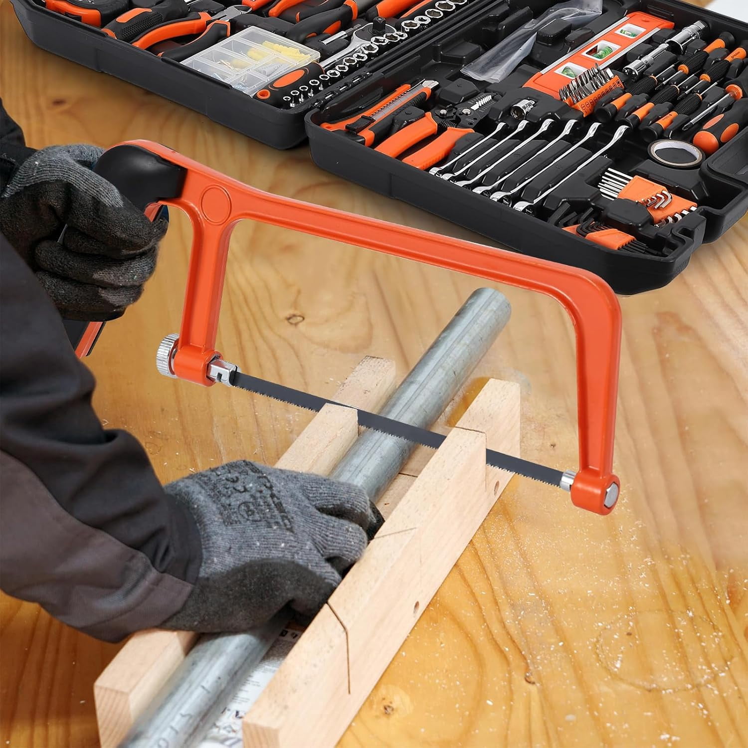 AOILE 236 Piece Socket Wrench Auto Repair Tool Combination Package Mixed Tool Set General Household Hand Tool Kit with Plastic Toolbox Storage Case