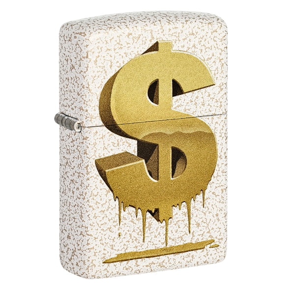 Zippo Drippy Dollar Design Mercury Glass Pocket Lighter