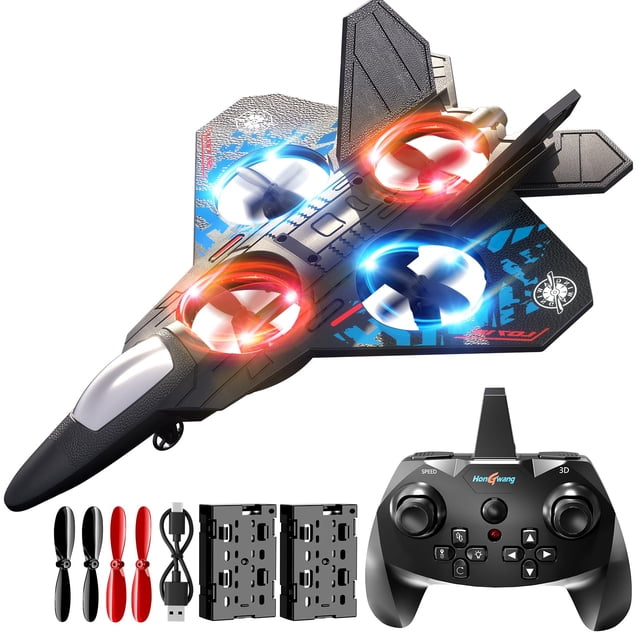Avión de Control Remoto NIPLOOOW de Espuma con Luces LED para Acrobacias