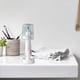 thumbnail image 1 of RXIRUCGD Portacepillos con vaso/tapa, altura ajustable para cepillos de dientes comunes y eléctricos, organizador de almacenamiento para encimera de baño, blanco, 1 of 7