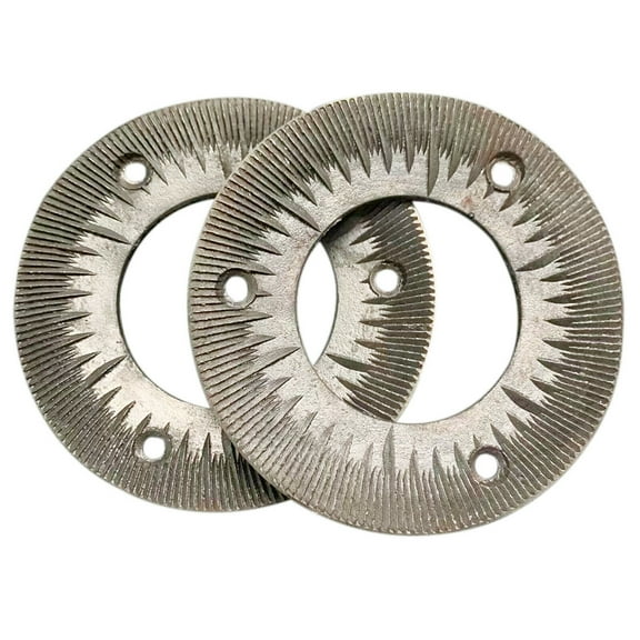 Miumaeov 2pcs Grinding Sheets for Electric Grain Mill Heavy Duty Commercial Grain Grinder Machine Feed Grain Mills Grain Dry Feed Flour Mills Cereals Grinder