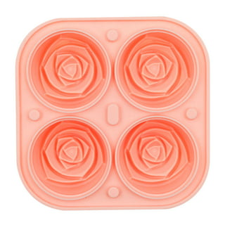 KooMall Heart Rose Ice Cube Molds, 3D Large Ice Trays, Silicone Flower Ice  Mold, Make 3 Heart & 3 Rose Shape Ice Cubes, Cute Fun Rubber Ice Ball Maker
