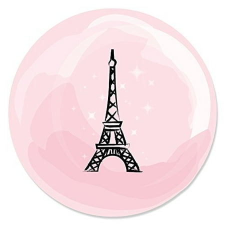 Paris, Ooh La La - Party Circle Sticker Labels - 24 Count
