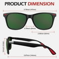 thumbnail image 5 of LINVO Men's Polarized Retro HD UV400 Black Sunglasses with Rivets for Men, Driving Fishing Golf Shades, 5 of 7