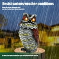 thumbnail image 5 of Solar Owl with Flashing Eyes and Rotating Head Realistic Solar Powered Garden Owl Resin Owl Statue Waterproof Solar Owl Decoys to Scare Birds Away for Patio Yard Porch Lawn, 5 of 7
