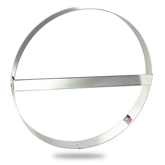 Foose Brand Extra Large Round Circle with Brace 8 in Cookie Cutter - USA Made Tin Plate Steel