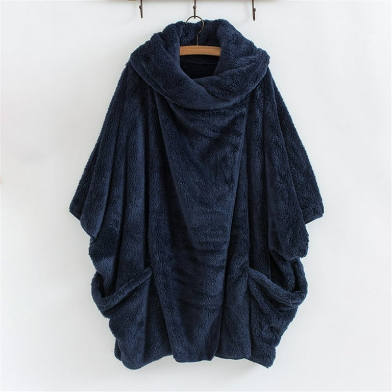 Plush Large Lapel Bat Sleeve Cardigan Coat Plush Large Lapel Bat Sleeve Cardigan Coat