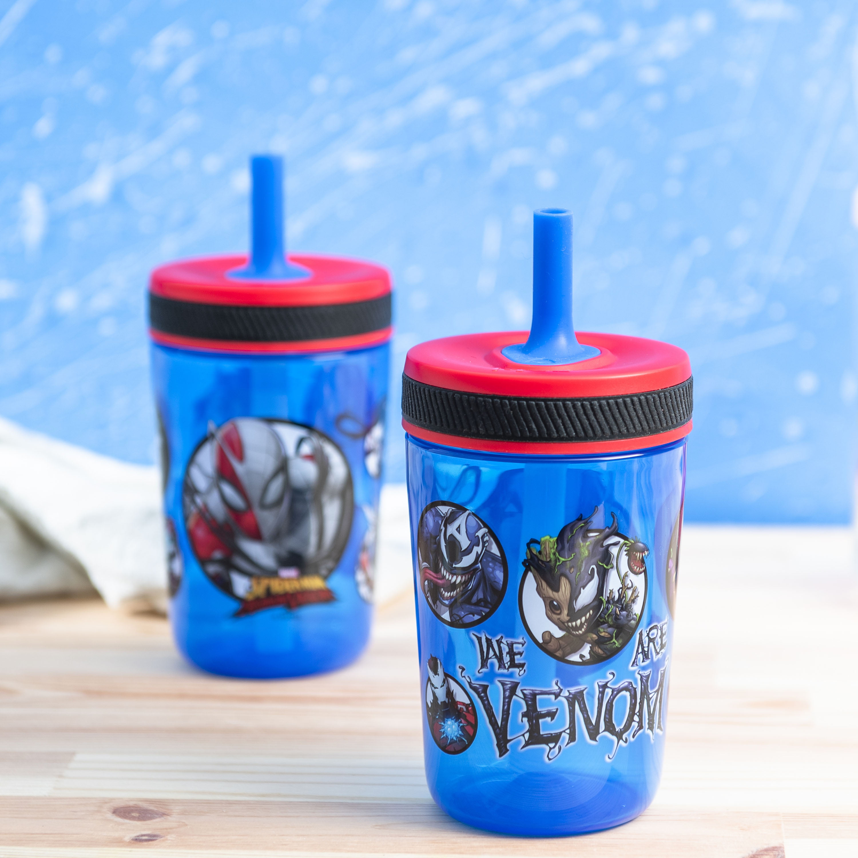 Zak Designs Marvel Spider-Man Kelso Toddler Cups For Travel or At Home,  15oz 2-Pack Durable Plastic Sippy Cups With Leak-Proof Design is Perfect  For Kids (Spidey and His Amazing Friends) 