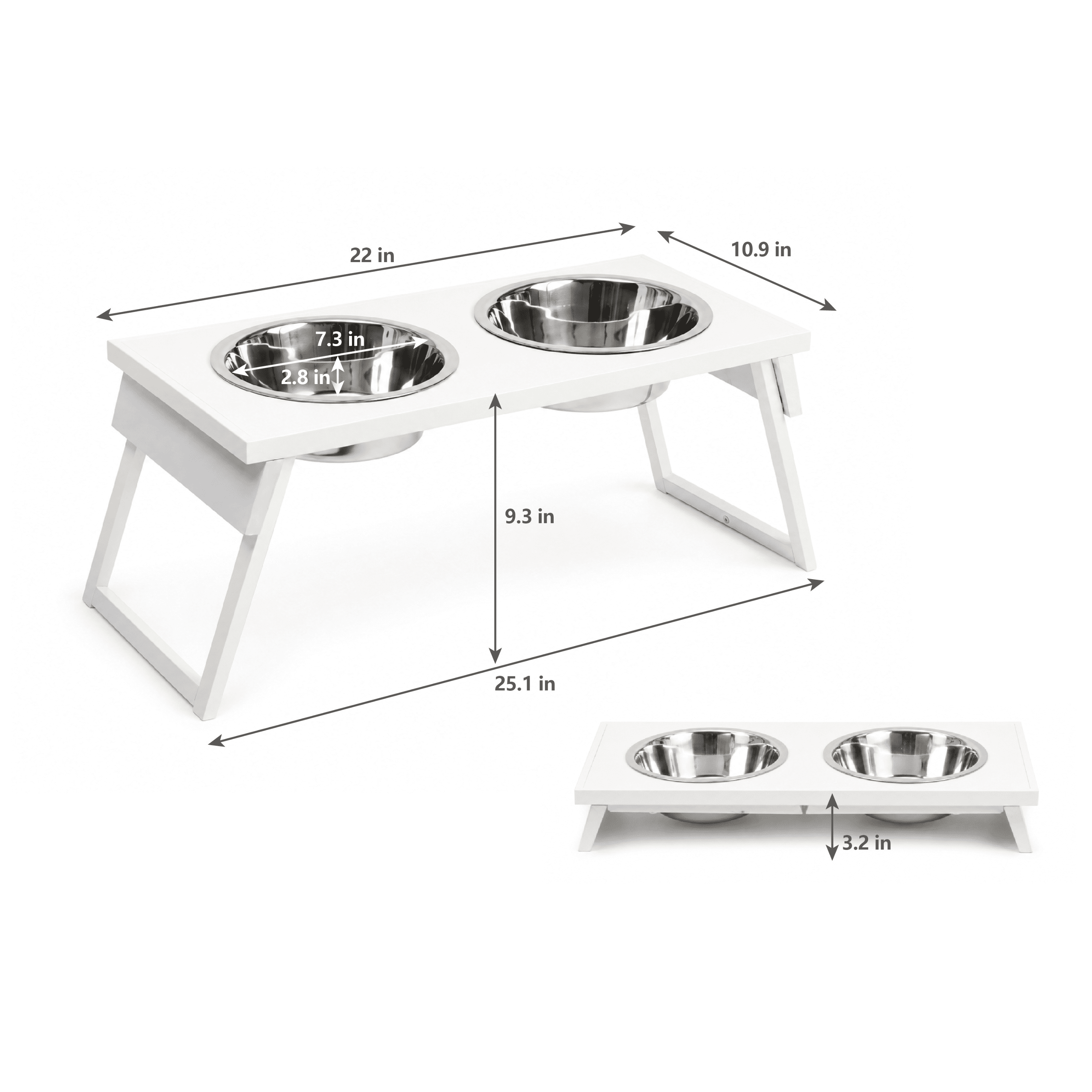 Dr. Pol™ ECOFLEX® Hi-Lo Adjustable Dog Diner