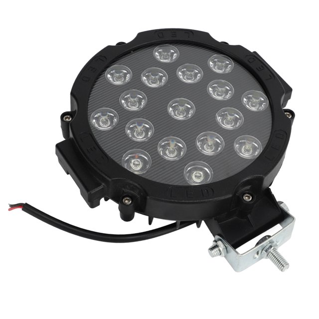 Luces LED todoterreno, luces LED redondas todoterreno de 7 pulgadas y 51 W, luz de conducción puntual, durabilidad mejorada