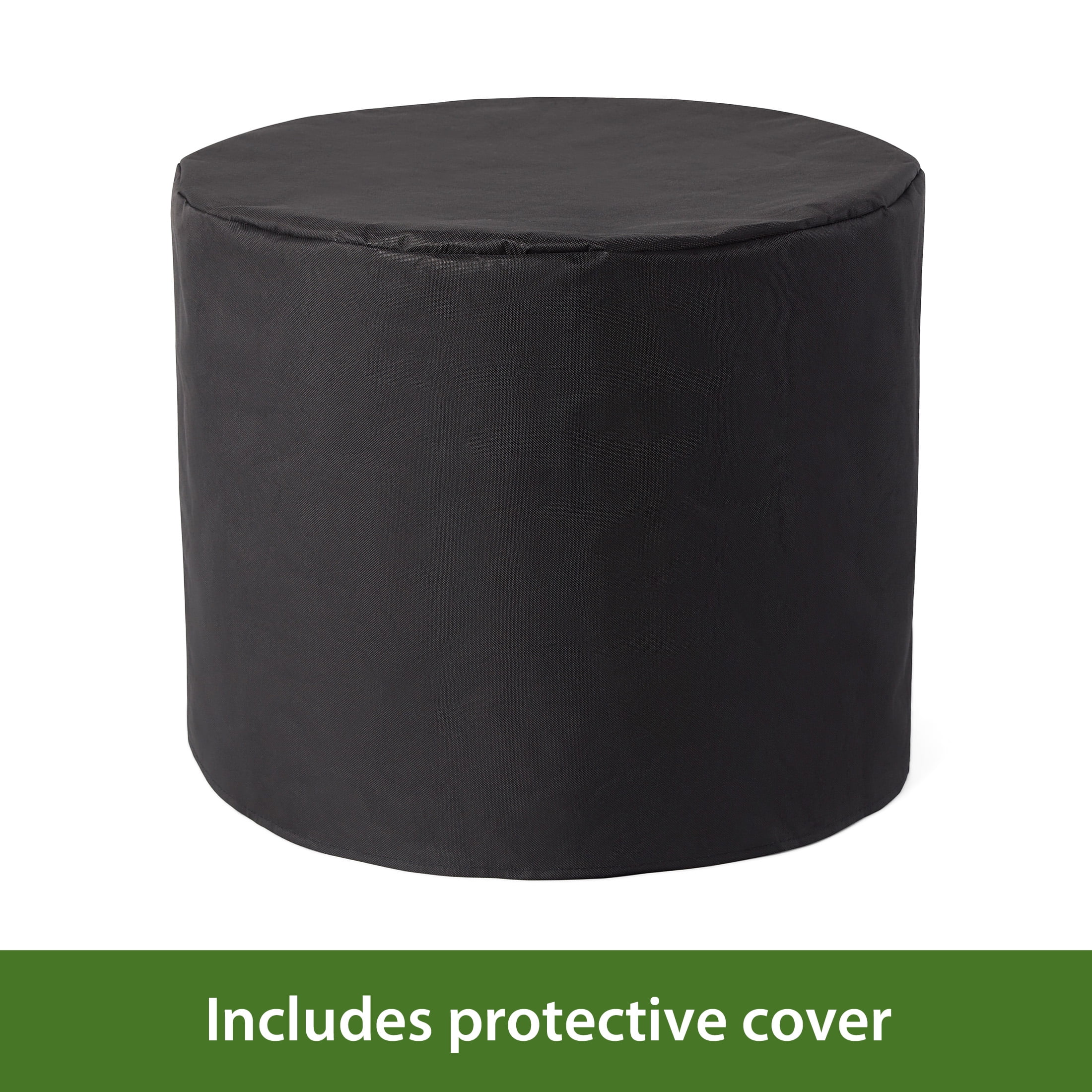 Mainstays 19.5" Smokeless Stainless Steel Wood Burning Fire Pit with Lid and Protective Cover