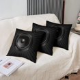 thumbnail image 4 of SHIBA-Loudspeaker Box Reversible Throw Pillow Covers Music Theme Pillow Covers Home Decor Hip Hop Music Square Cushion Covers Set of 2 Black 18 x 18-Inch, 4 of 4