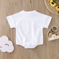 thumbnail image 4 of Otqutp Toddler Beach Playsuit Boys Girls Short Sleeve Letter Printed Pullover Romper Sweatshirt Bodysuits 0 to 18 Months, 4 of 6