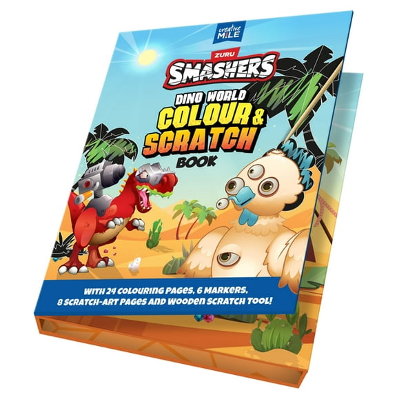 Smashers Dino World Colour and Scratch Book, (Hardcover)