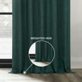 thumbnail image 4 of Focal Green Faux Linen Extra Wide Room Darkening Curtain (1 Panel), Focal Green, 100W X 108L, 4 of 8