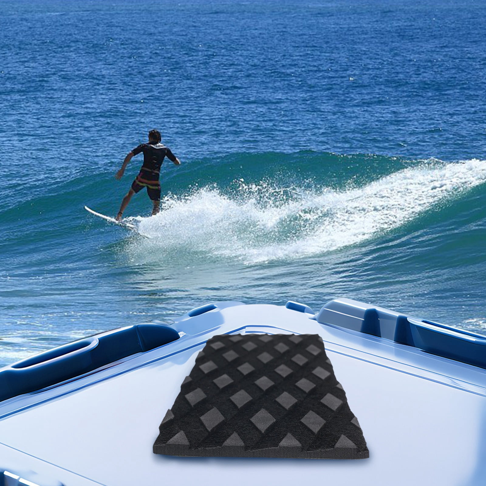 Surfboard Traction Pad S - 3-Pack EVA Deck Mats For Surfboards, Funboards & Fish Boards Traction Pad Surfboard