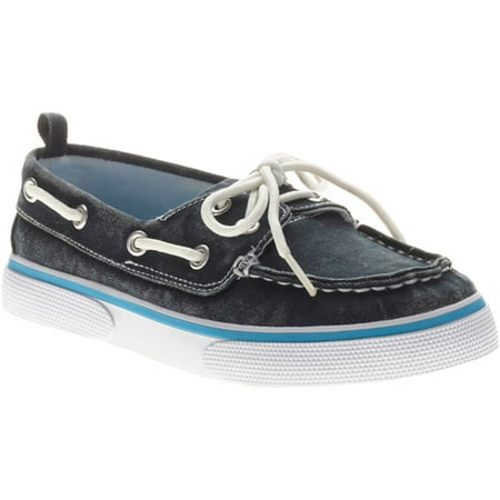 Boys' Washed Denim Boat Shoe