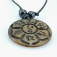 thumbnail image 2 of Buddha Eyes Om Mani Padme Hum Yak Bone Pendant, 2 of 4