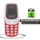 thumbnail image 1 of Mini teléfono movil Bolsillo peque?o gsm teléfono Celular con Doble Tarjeta Modo de Espera Doble y Capacidad de batería de 350mAh Reproductor de música MP3 / MP4(Rojo) Amonsee No, 1 of 5