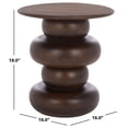 thumbnail image 5 of Safavieh Nube Modern Wood Round End Table, Dark Brown, 5 of 7