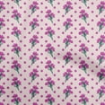 thumbnail image 1 of oneOone Cotton Poplin Pink Salmon Fabric Floral Dress Material Fabric Print Fabric By The Yard 56 Inch Wide, 1 of 5