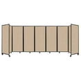 thumbnail image 1 of "Versare Room Divider 360 Portable Wall Partition | 7 Panels Wide | 19'6" x 6'10" Beige Fabric Panels", 1 of 7