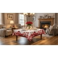 thumbnail image 2 of Sm:)e Valentine's Day Tablecloth 60 x 84 Inch Rectangle, Gnome Truck Red Heart Table Cover, 2 of 9