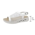 thumbnail image 6 of QNANSPI Women's Wedge Heel Shoes, Summer Casual Footwear for Women, Women Slide On Rounded Toe Open Toe Shoes With Perforated Mesh And Strap Breathable Summer Footwear, 6 of 6
