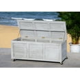 thumbnail image 2 of Safavieh Elina Collection Outdoor 68 Gallon Wooden Deck Box, Grey Wash, 2 of 10