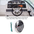 thumbnail image 4 of BIMZUC 85mm 3-in-1 Marine Speedometer Fuel Level Gauge 8-16V Voltmeter 7000 RPM Tachometer with 7 Color Auto-Cycling Backlight for Truck Car Boat RV, Black Silver Bezel, 4 of 9