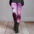 thumbnail image 2 of Gkeoshab Yoga Pants Women's Cosmic Print Yoga Leggings Universe Themed Base Layer Pants Milk Silk Grinding for Spring Summer Pink S, 2 of 5