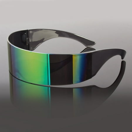 New Back to the Future Inspired Costume Sci-Fi Futuristic Wrap Visor SunGlasses