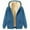 Z07 Blue, variant on LEKDFST Women's Full Zip Jacket Solid Sherpa Lined Jacket for Women Fall Winter Warm Hooed Coats with Pockets Beige L