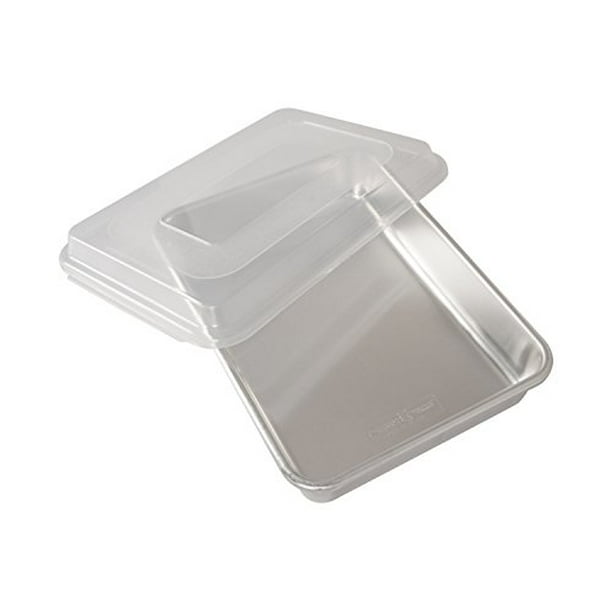 Nordic Ware Natural Aluminum Commercial Cake Pan with Lid, Rectangle