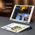 thumbnail image 4 of Compatible for iPad 8/7th Generation Case(2020/2019), iPad 10.2 Case with Apple Pencil Holder,Light Weight Soft TPU Translucent Frosted Back Smart Cover Cases，Full Protective， Sapphire Blue, 4 of 7