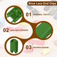 thumbnail image 3 of Uxcell Zipper Pull Cord Lock, Plastic Shoe Lace End Clips for Various Uses Green, 3 of 7