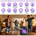 thumbnail image 5 of Gueray Portable CD Player Bluetooth: CD Players for Home Rechargeable Desktop Wall Portable CD Player with Bluetooth & Dual Speakers Music Player, 5 of 9