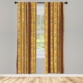 thumbnail image 3 of Ambesonne Egyptian Curtains, Hieroglyphs, Pair of 28"x63", Multicolor, 3 of 5