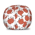 thumbnail image 1 of Snail Storage Toy Bag Chair, Style Forest Insects Forming Spiral Helix Exotic Creatures, Stuffed Animal Organizer Washable Bag, Small Size, Vermilion Grey and White, by Ambesonne, 1 of 3