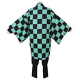 thumbnail image 3 of Slayer Kimetsu No Yaiba Tanjirou Kamado Cosplay disfraz Kimono Navidad uniforme de animé conjunto para niños adultos, 3 of 4