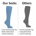 thumbnail image 3 of Slouch Socks for Women Extra Heavy Extra Long Shoe Size 5-10 - (Light Blue, 6 Pair), 3 of 5