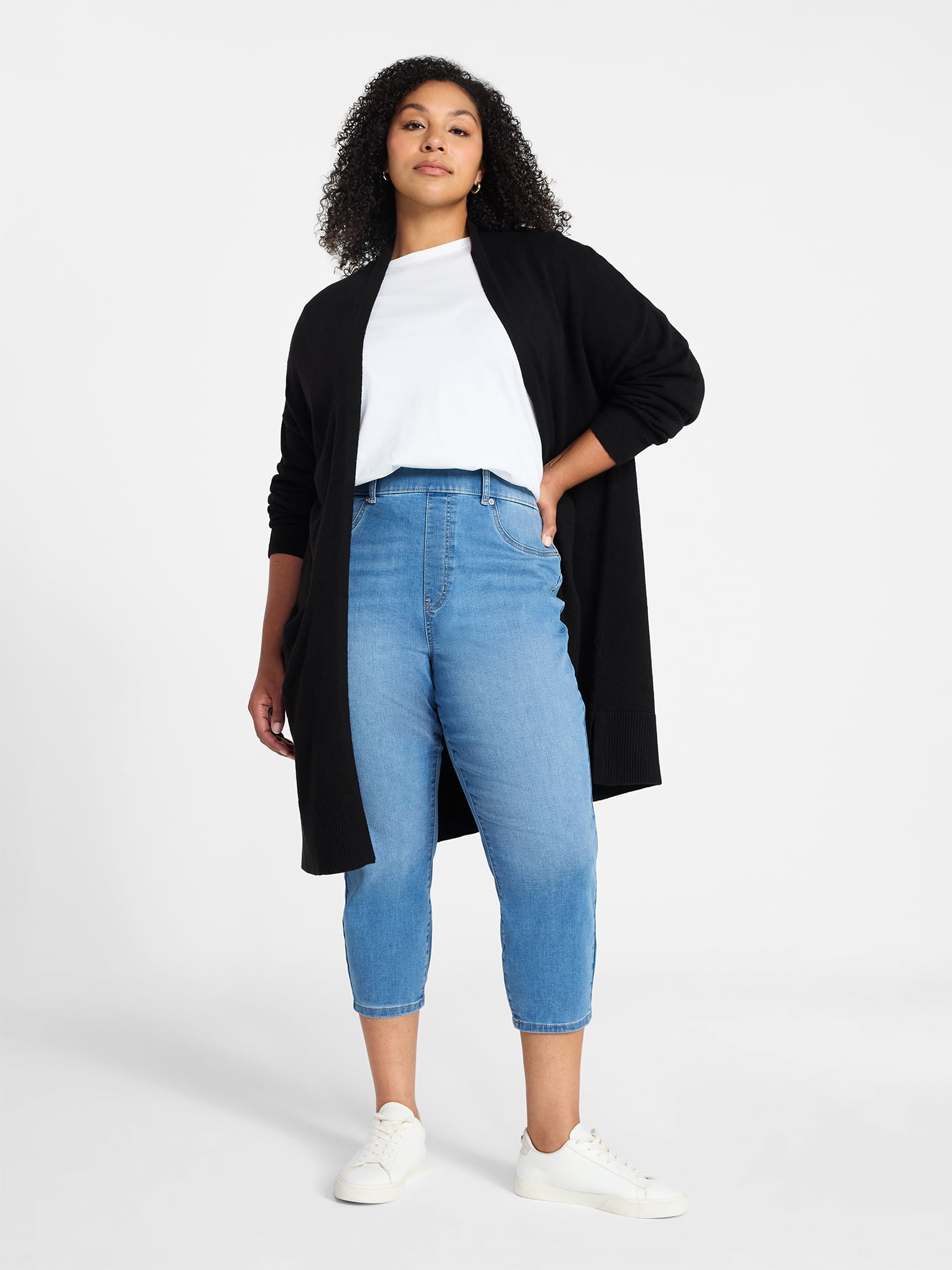 Time and Tru Women's Capri Jeggings, Sizes XS-XXXL