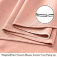 thumbnail image 4 of Blush Pink Extra Long Linen Shower Curtain, 108 Inch Long Heavy Duty Fabric Shower Curtain Set with 12 Metal Hooks, Waterproof Decor Machine Washable for Bathroom Bathtub Hotel, 72 x 108, 4 of 14