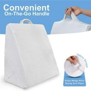 ONDEKT Wedge Pillow for Sleeping Multipurpose Pillows with Cooling Gel Memory Foam Top, White