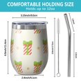 thumbnail image 5 of Christmas 12oz Stainless Steel Insulated Wine Tumbler with Lid and Straw – Double Wall Vacuum Mug for Hot & Cold Drinks, 304 Steel Interior, Sweat-Free Design, 5 of 5