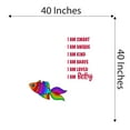 thumbnail image 4 of Fish Wall Decal I am Smart I am Unique I am Kind Nautical Fish Wall Art Design Kids Room Decal Adorable Quote Bedroom Decoration - Size: 40 In X 40 In, 4 of 5