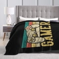 thumbnail image 2 of DouZhe Ultra-Doux Micro Molleton Léger Couverture de Lit en Flanelle, Rétro Game Controller Gamer Impression Confortable Chaud Throw Blankets, 80" X 60", 2 of 6