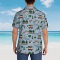 thumbnail image 4 of Balery Camping Caravan Camisas hawaianas de manga corta para hombre, camisas playeras de corte holgado, camisas de vacaciones con botones,Large, 4 of 7