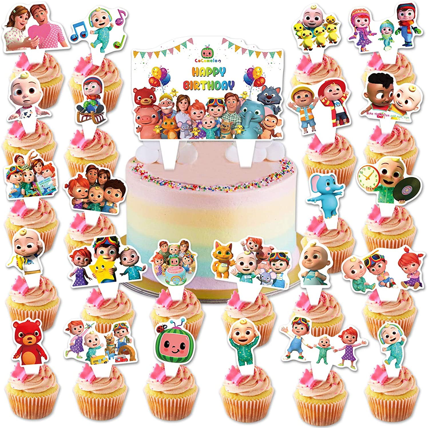 33rd Birthday Champagne Party Food Cup Cake Picks Sticks Decorations Toppers 