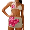 thumbnail image 5 of uublik Women Swimsuits 3 Piece Bikini Set Beach Vacation Bathing Suit with Cover Up Skirt Beige, 5 of 5